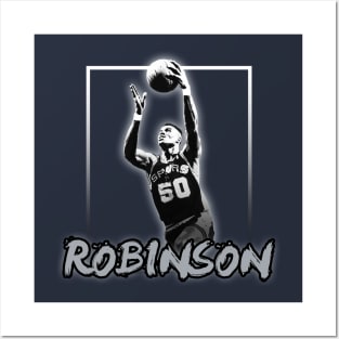 David Robinson\\Legend Basketball Player Vintage Style Posters and Art